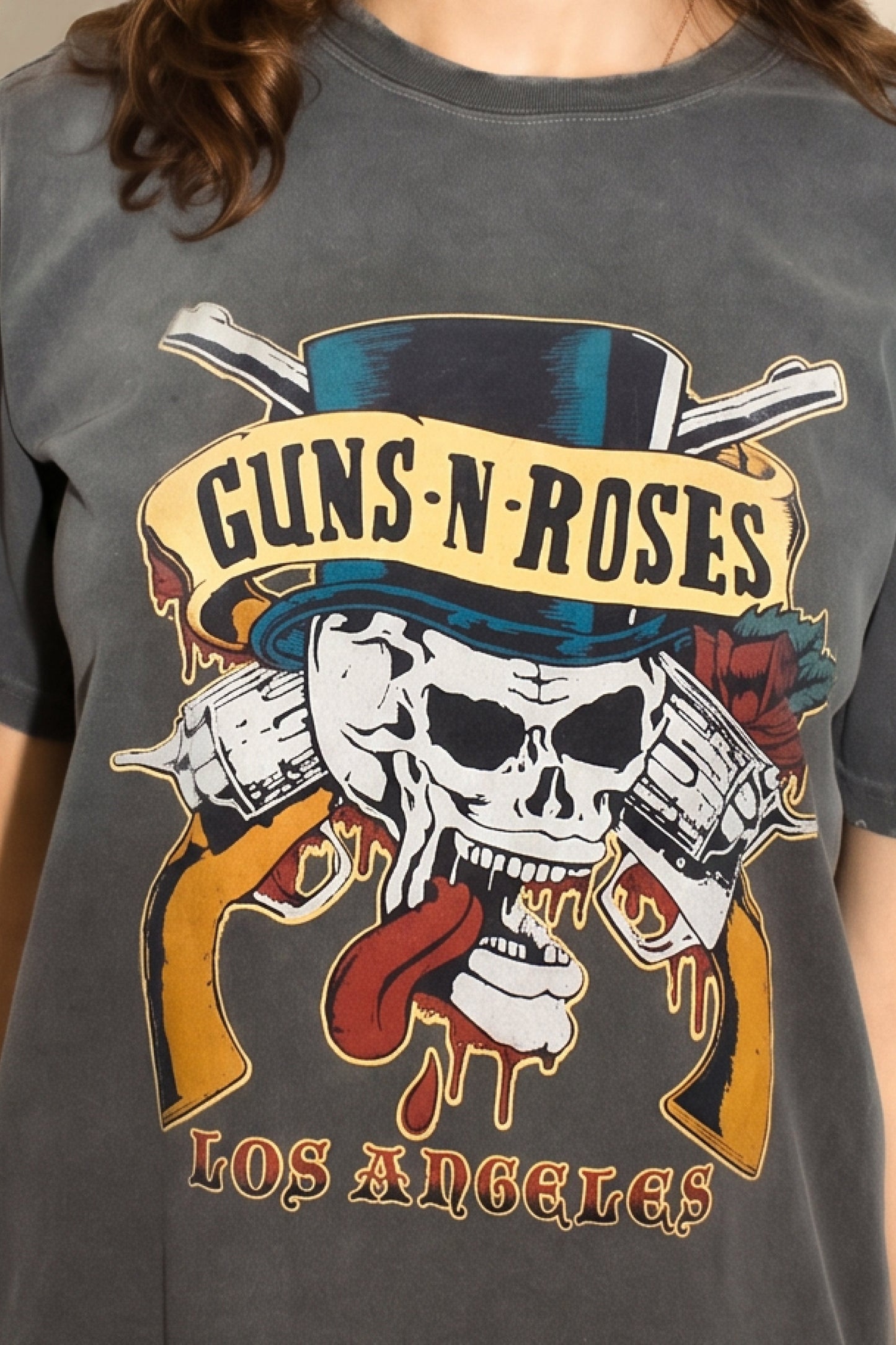 Guns N Roses Los Angeles Top Hat Skull in S view 2 - Guns Roses Top Songs