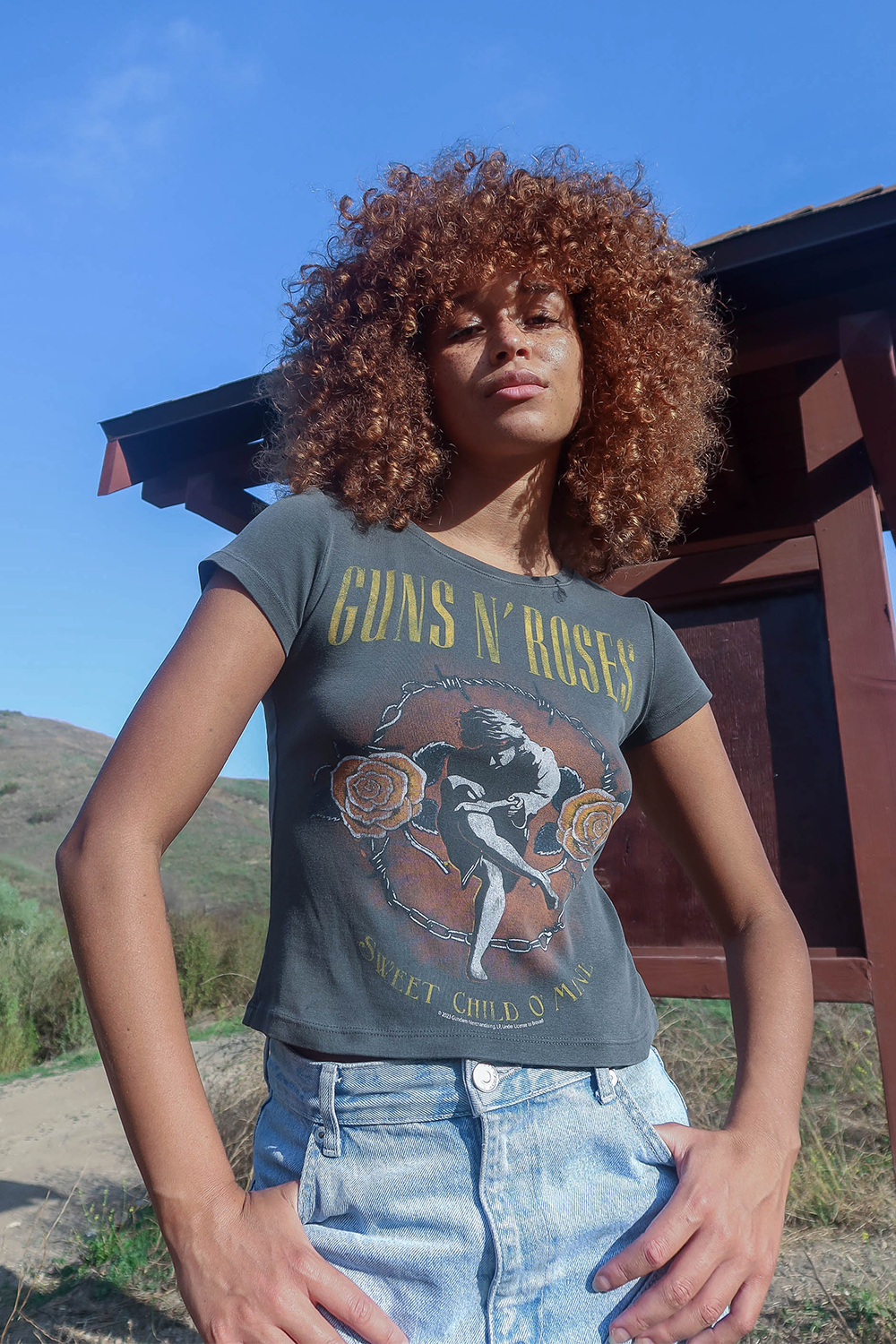 Guns N Roses Sweet Child O' Mine Baby Tee in L view 4 - Guns N Roses Baby Tee (top)