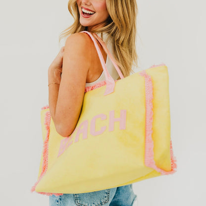 Hanalei Terry Cloth Beach Tote Bag view 5 - Summer Outfit Idea - Hanalei Towel