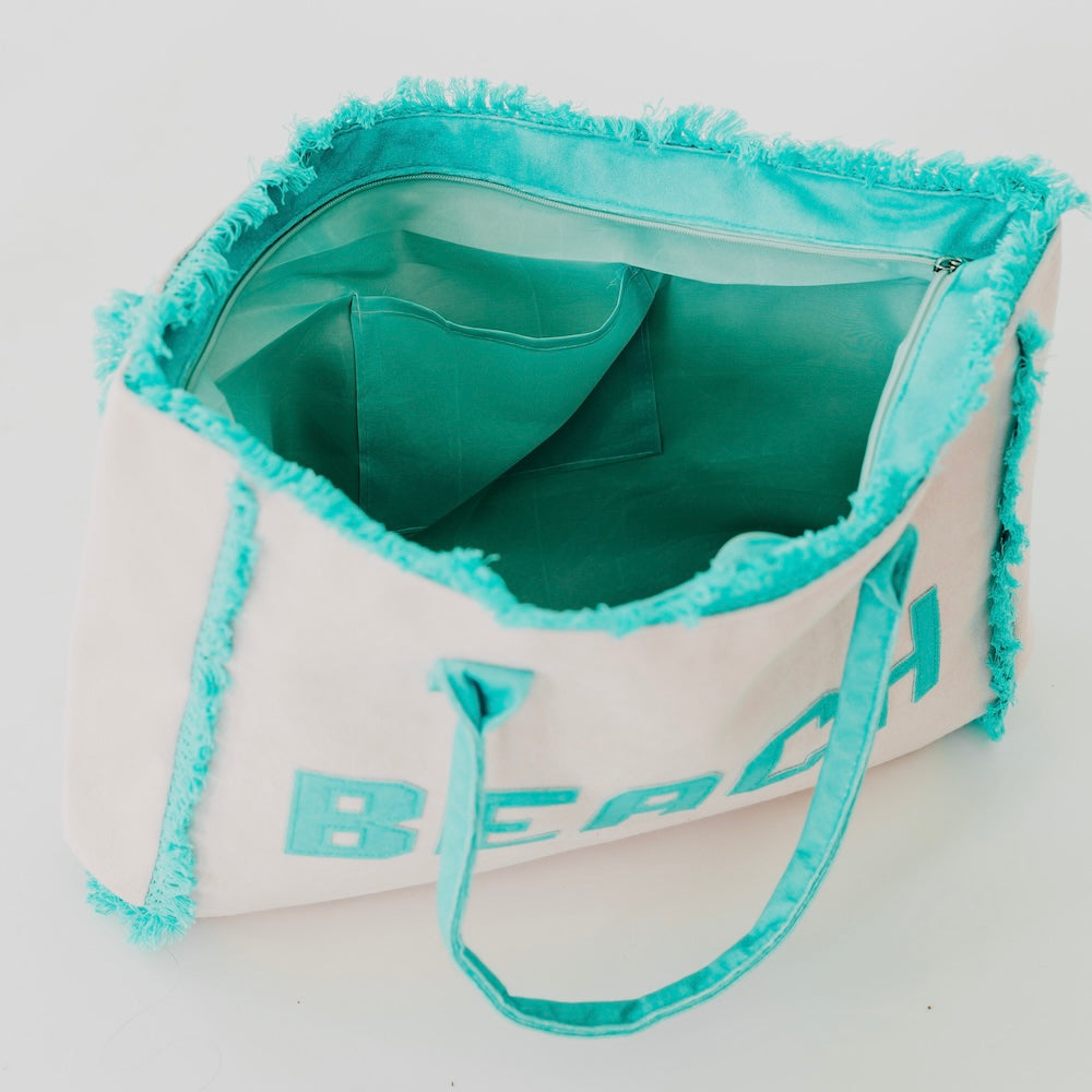 Hanalei Terry Cloth Beach Tote Bag view 9 - Summer Outfit Idea - Hanalei Towel