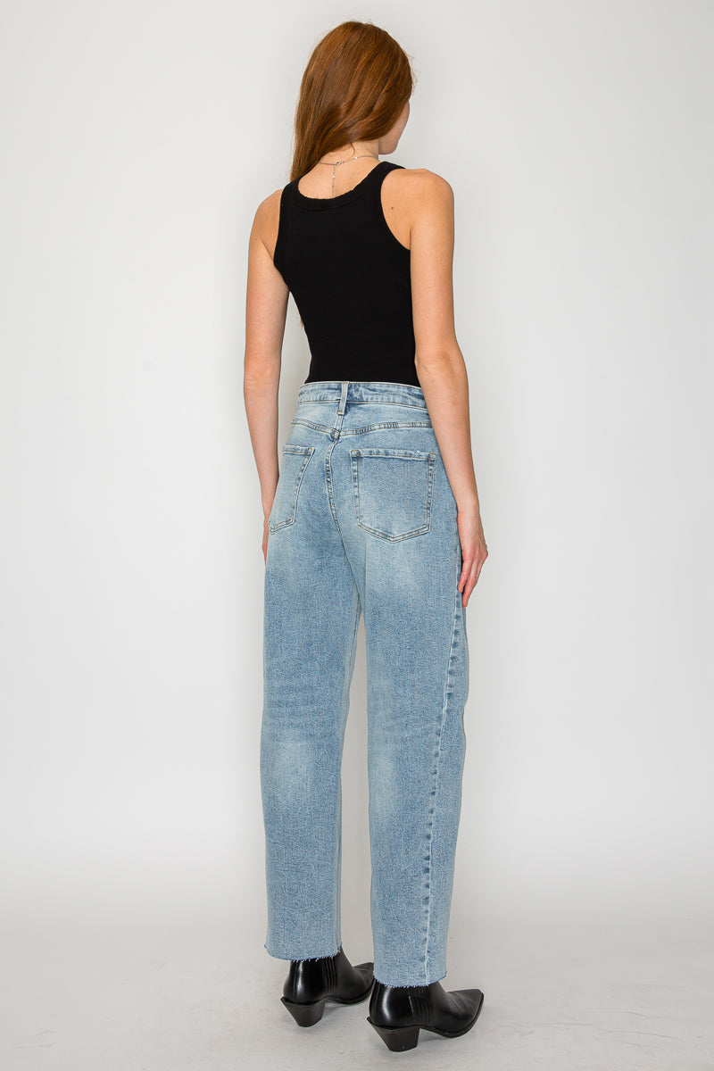 Harlow High Waisted Barrel Jeans Blue by Artemis view 7 - High-Waisted - Harlow High Waist Jeans (bottom)