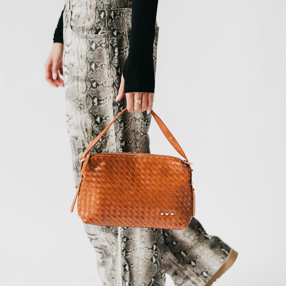 Harper Hobo Woven Shoulder Bag in Black - Harper Shoulder Bag Coach