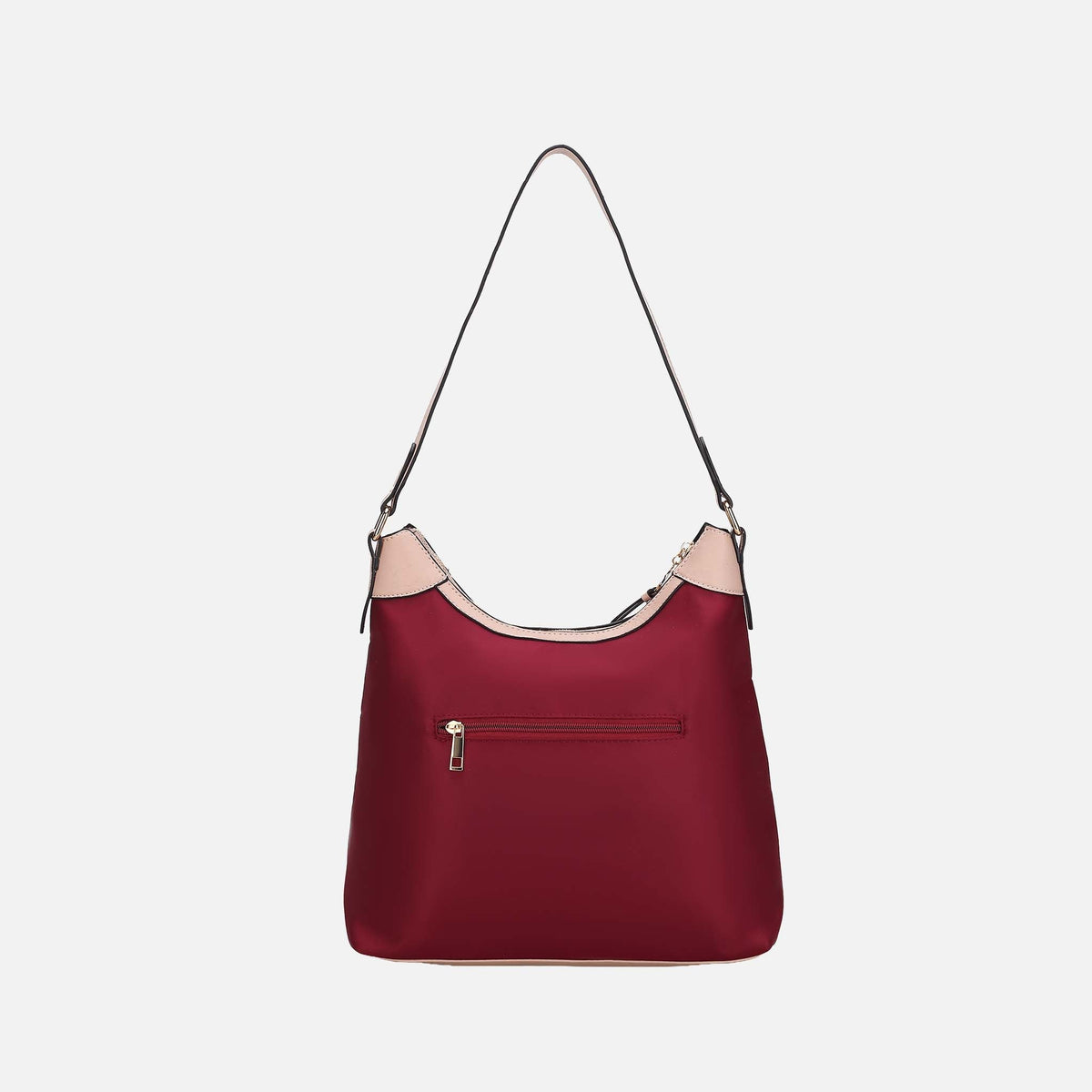 Harper Nylon Shoulder Bag and Set in Blush view 3 - Set Bag (one-piece)