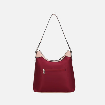 Harper Nylon Shoulder Bag and Set in Blush view 3 - Set Bag (one-piece)
