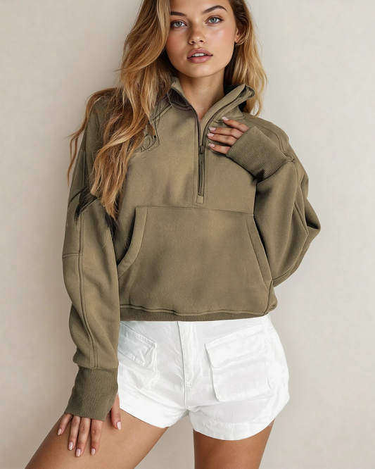 Haven Pullover - Elmwood in Elmwood - Elmwood Pullover (top)