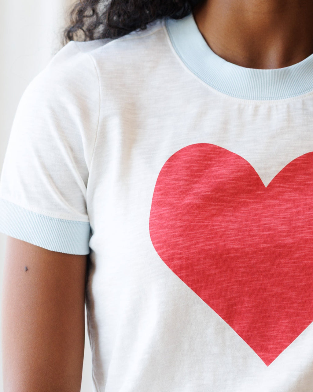 Heart to Heart Ringer Tee L view 4 (top) - heart heart shirt, heart t heart, why does my heart heart - shop at us.meeeshop
