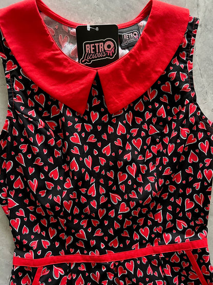 Hearts Collared Dress in 1X view 6 - Heart Collar Dress