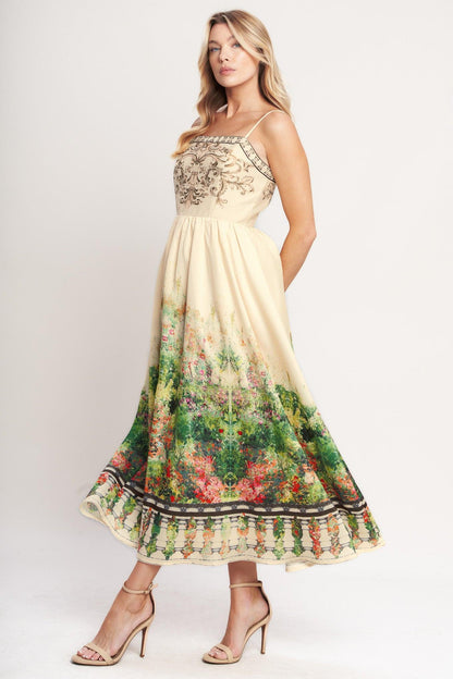 Heirloom Border Woven Midi Dress view 4
