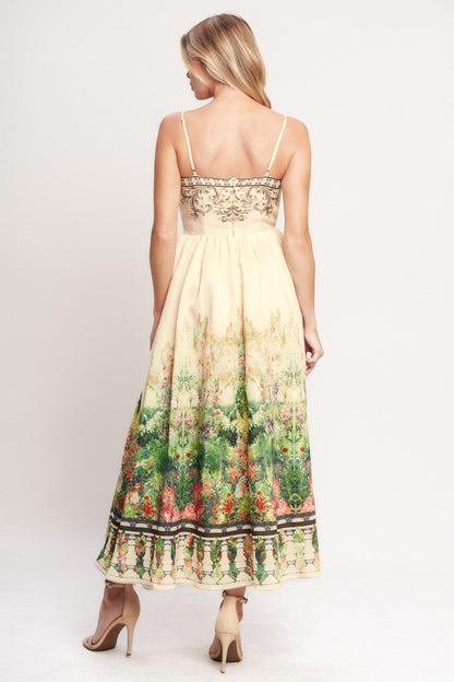 Heirloom Border Woven Midi Dress view 5