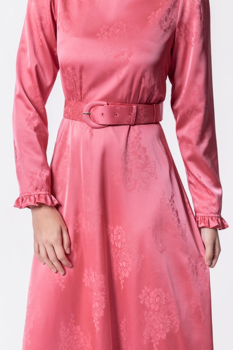 Helena Dress (pink) view 6 (dress) - pink dress, helena pink dress - shop at us.meeeshop