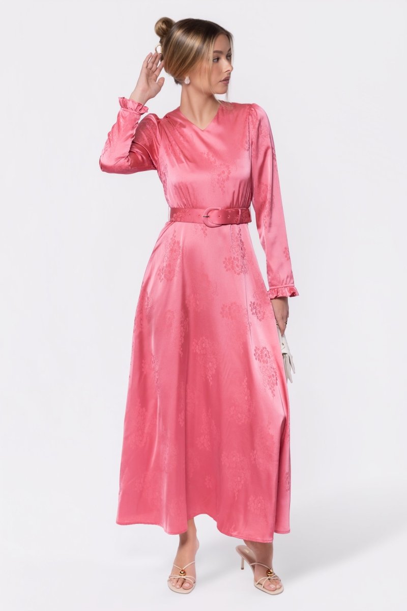Helena Dress (pink) view 8 (dress) - pink dress, helena pink dress - shop at us.meeeshop