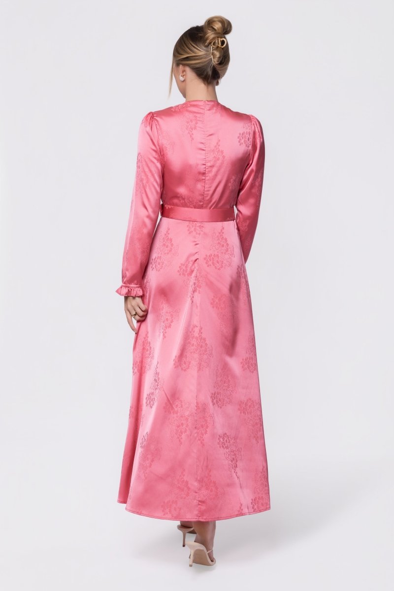 Helena Dress (pink) XL view 5 (dress) - pink dress, helena pink dress - shop at us.meeeshop