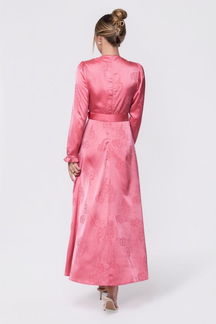 Helena Dress (pink) XL view 5 (dress) - pink dress, helena pink dress - shop at us.meeeshop