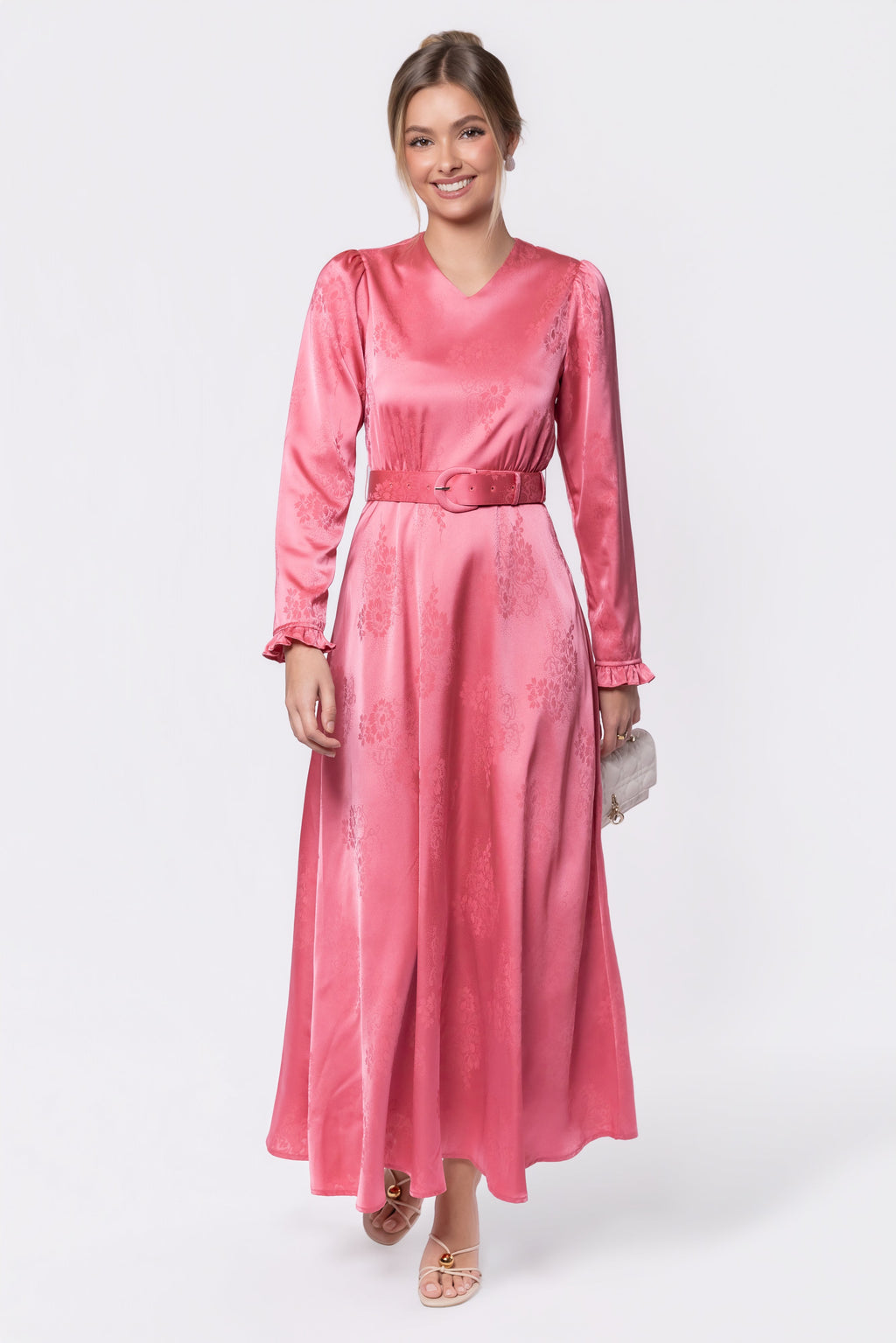 Helena Dress (pink) XS (dress) - pink dress, helena pink dress - shop at us.meeeshop
