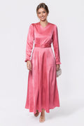 Helena Dress (pink) XS (dress) - pink dress, helena pink dress - shop at us.meeeshop