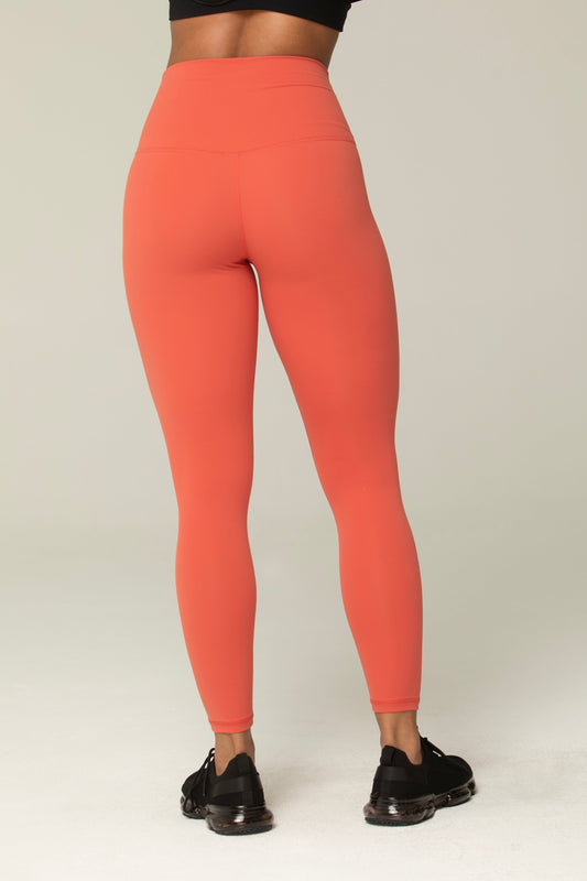 Hello Day High Waist Smooth Leggings in RED view 2 - High-Waisted - Hello Leggings (bottom)
