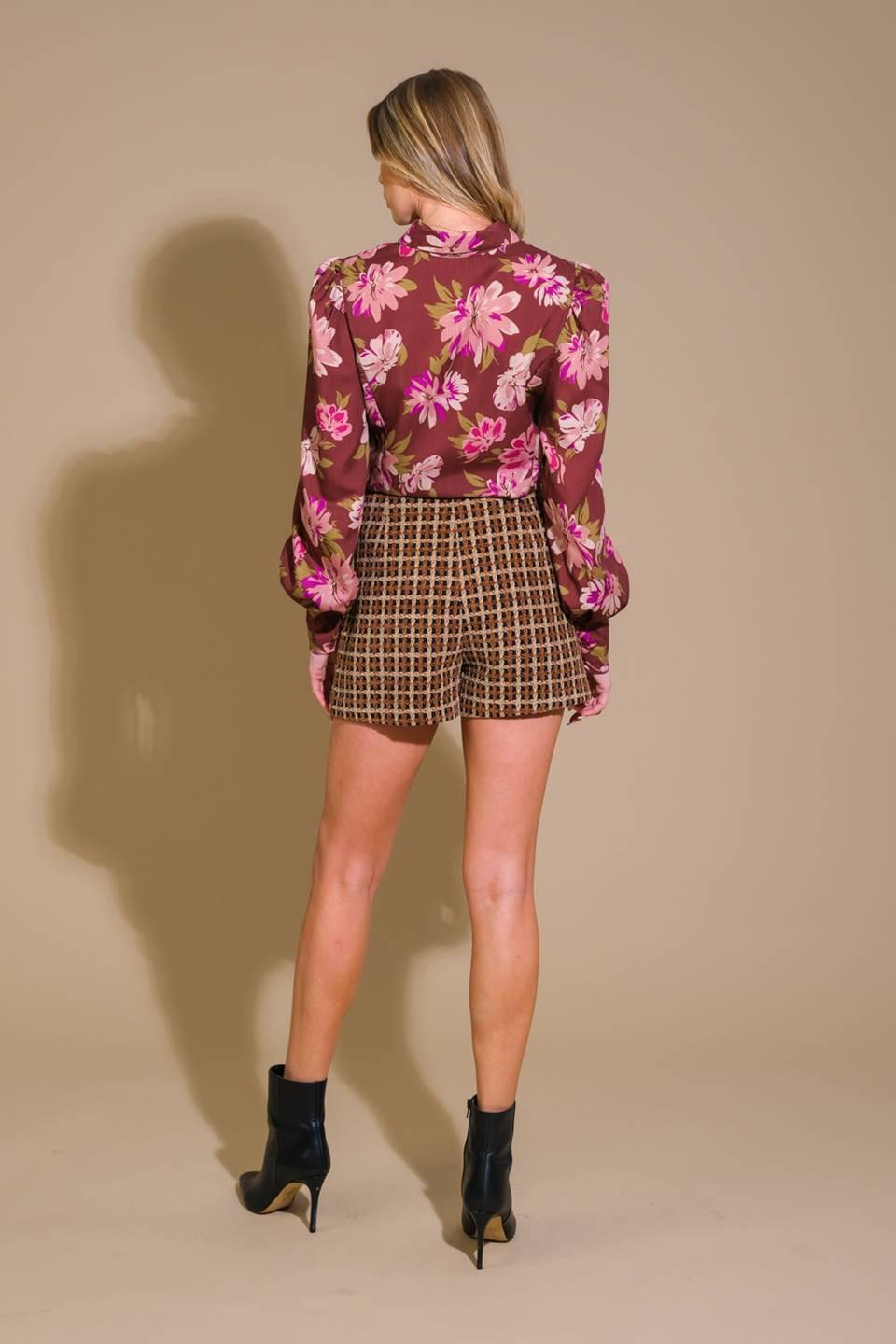 Hello Gorgeous Tweed Skort view 12 - Hello Gorgeous Satin Pleated Midi Dress (bottom)