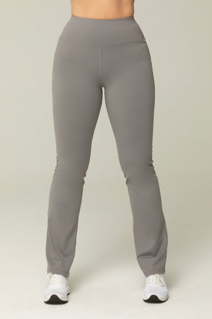Helloday.us Bootcut Flare High Waist Leggings in GRAY - High-Waisted - Bootcut Flare Leggings With Pockets (bottom)