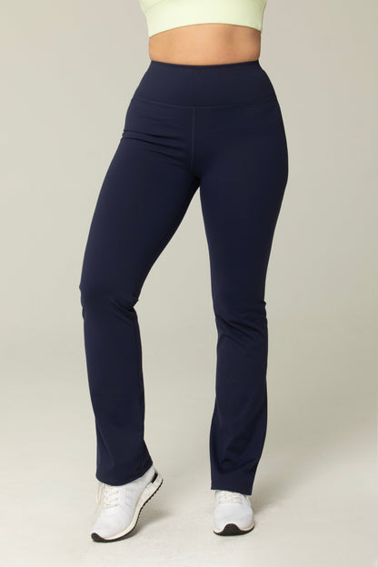 Helloday.us Bootcut Flare High Waist Leggings in GRAY view 3 - High-Waisted - Bootcut Flare Leggings With Pockets