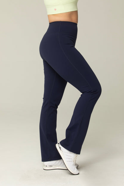 Helloday.us Bootcut Flare High Waist Leggings in GRAY view 4 - High-Waisted - Bootcut Flare Leggings With Pockets