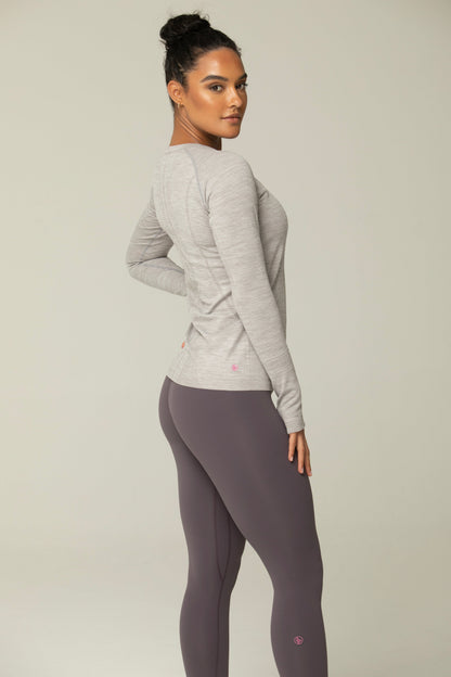 Helloday.us Crescent Tech Long Sleeve Shirt 3.0 Hip Length in WHITE view 7 - Crescent Tester (top)