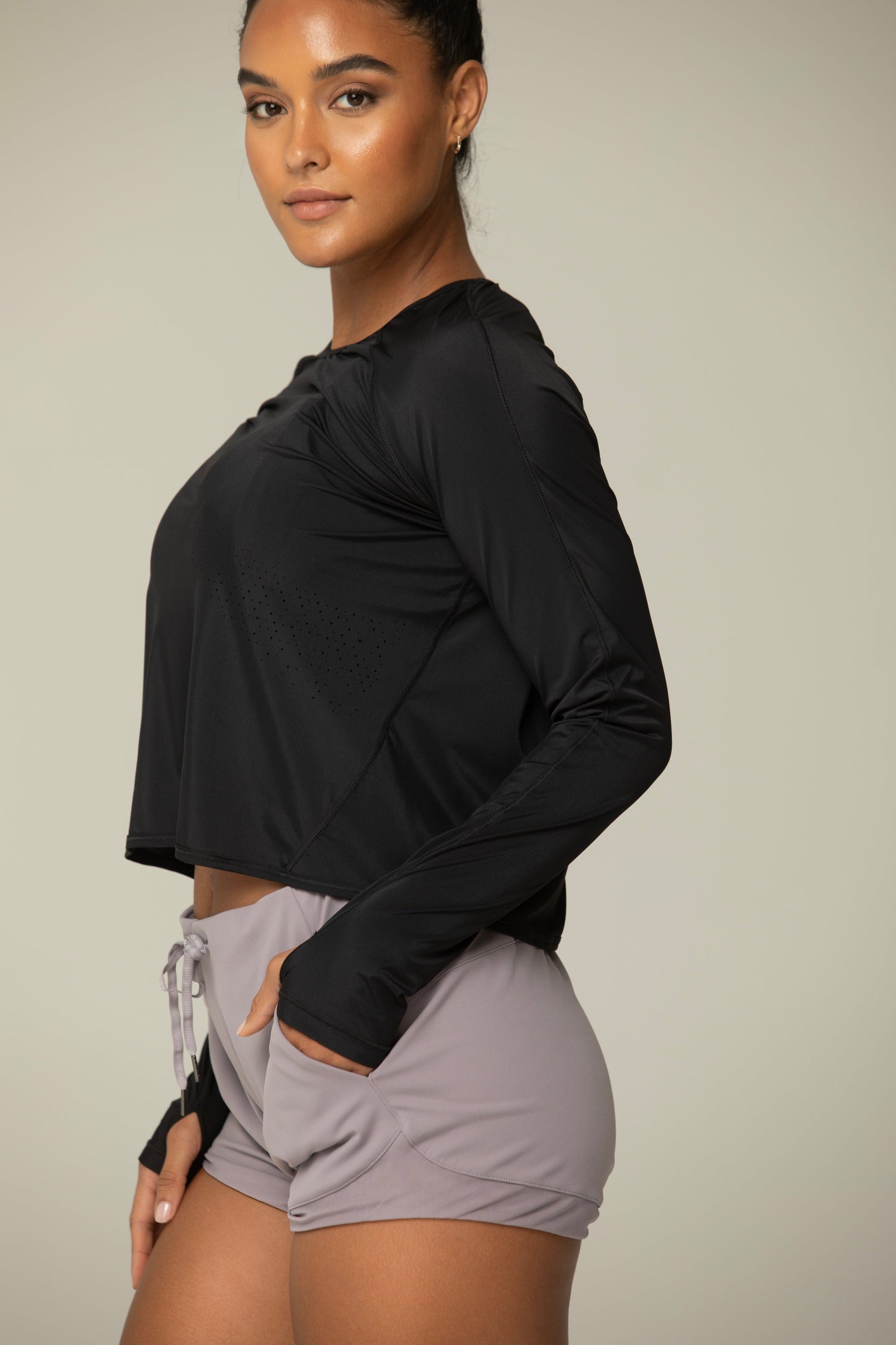Helloday.us Solara Jogger Shorts in Dusty Mauve view 2 (bottom)