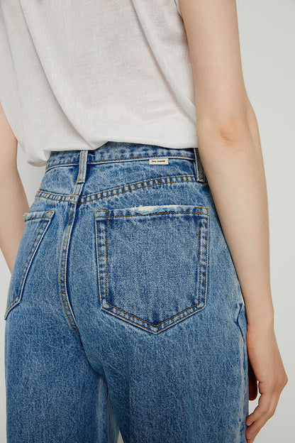 Hey Joanie 80's Utility Loose Jeans in Summertime Blues view 9 - Relaxed Fit - Hey Joanie Jeans Review (bottom)