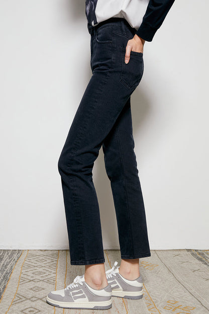 Hey Joanie Activity Grrrl High Rise Kick Crop Jeans in Once in Lifetime (embroidered) view 16 - High-Waisted (bottom)