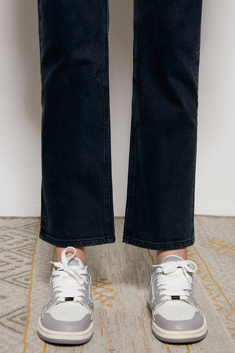 Hey Joanie Activity Grrrl High Rise Kick Crop Jeans in Once in Lifetime (embroidered) view 20 - High-Waisted (bottom)