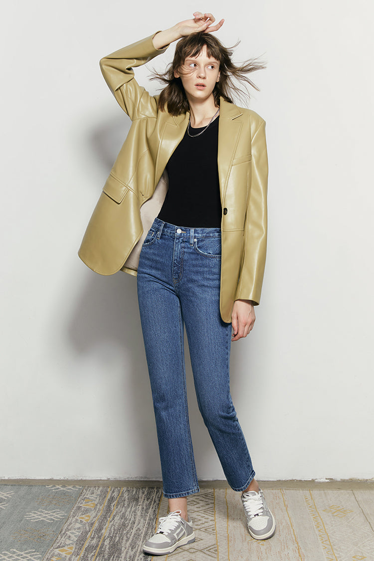 Hey Joanie Activity Grrrl High Rise Kick Crop Jeans in Once in Lifetime view 3 - High-Waisted - Hey Joanie Jeans Review