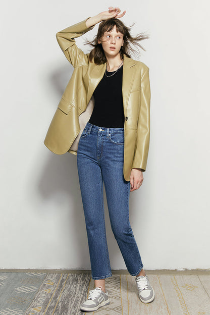 Hey Joanie Activity Grrrl High Rise Kick Crop Jeans in Once in Lifetime view 3 - High-Waisted - Hey Joanie Jeans Review