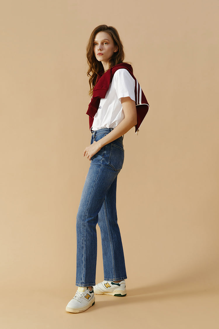 Hey Joanie Activity Grrrl High Rise Kick Crop Jeans in Sunshine Of Your Love view 4 - High-Waisted - Hey Joanie Jeans Review