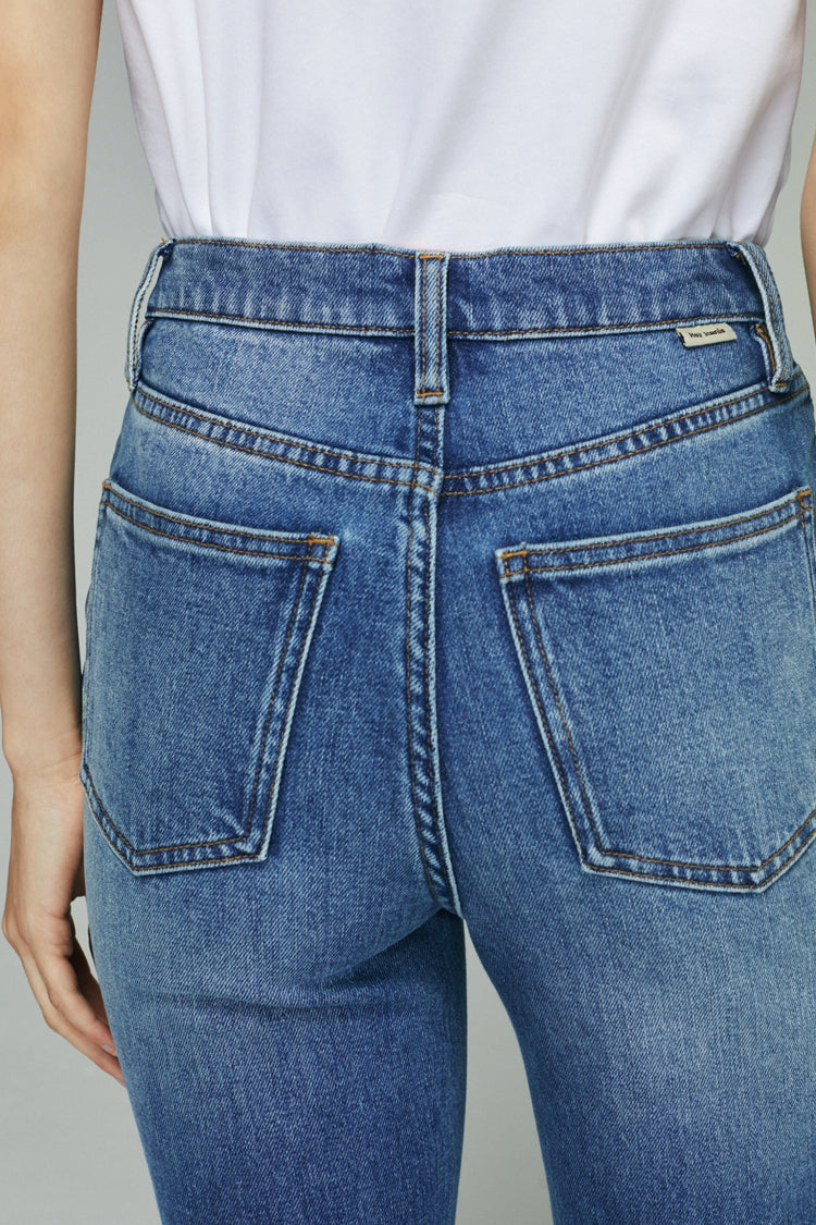 Hey Joanie Barbara High Rise Bootcut Jeans in Tiny Dancer view 10 - High-Waisted - Barbara High Rise Jeans (bottom)