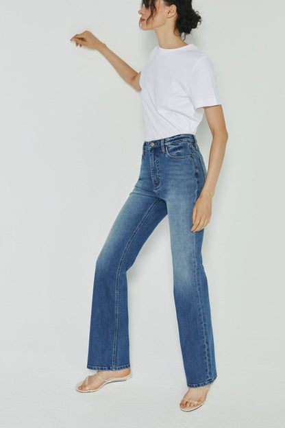 Hey Joanie Barbara High Rise Bootcut Jeans in Tiny Dancer view 14 - High-Waisted - Hey Joanie Jeans Review (bottom)