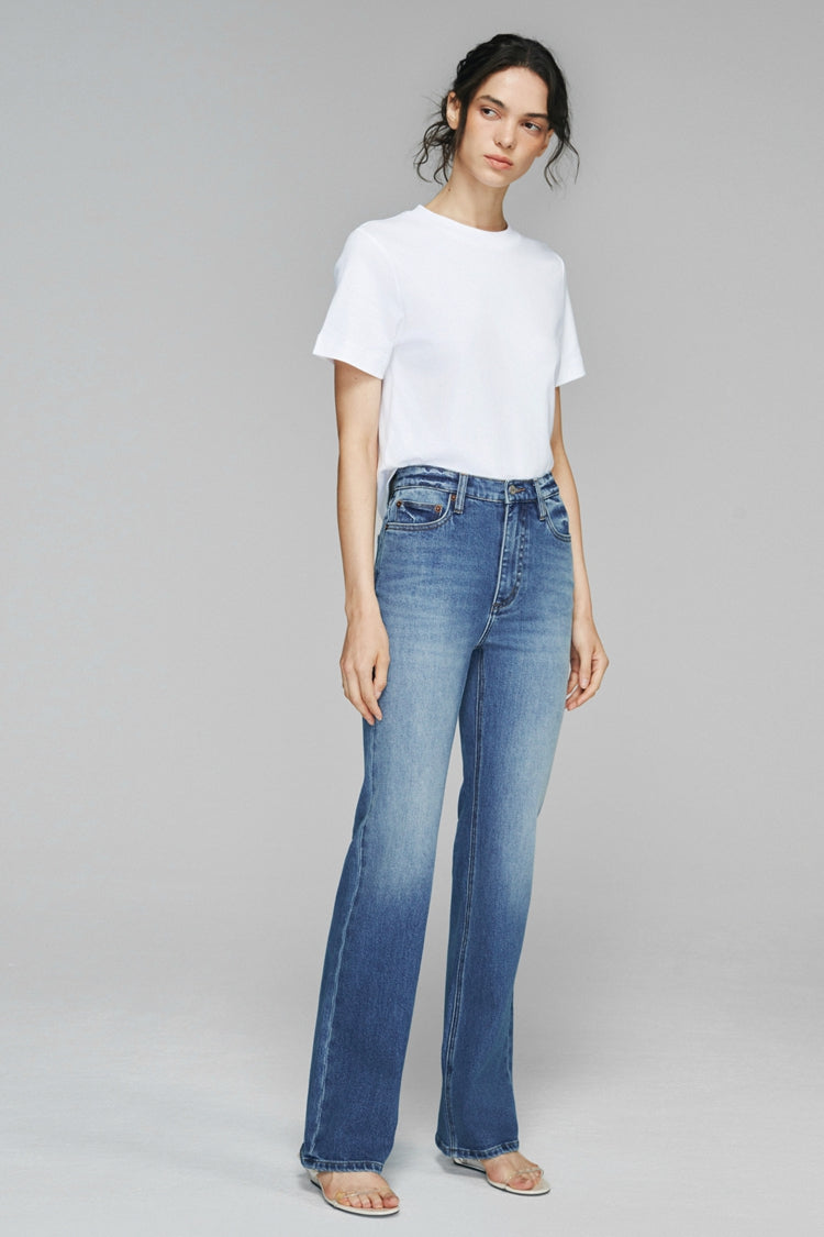 Hey Joanie Barbara High Rise Bootcut Jeans in Tiny Dancer view 4 - High-Waisted - Barbara High Rise Jeans (bottom)