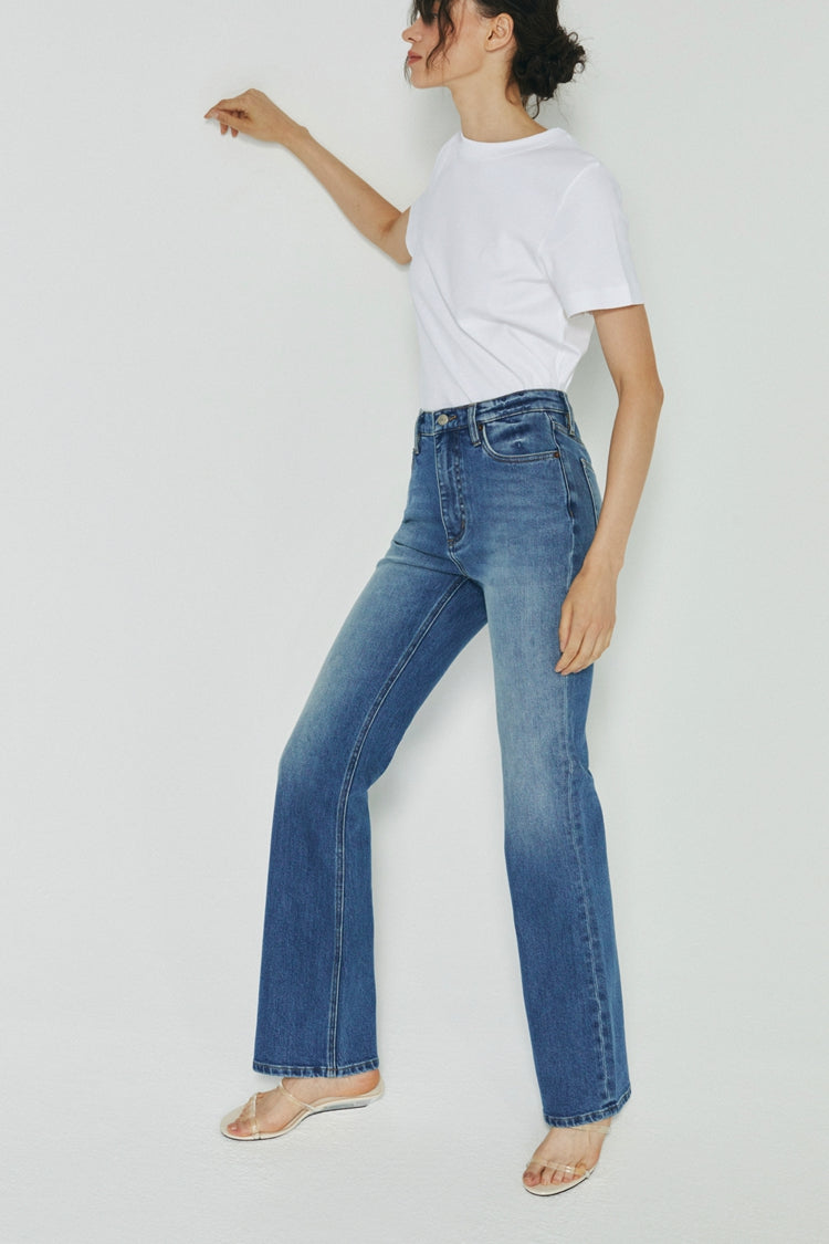 Hey Joanie Barbara High Rise Bootcut Jeans in Tiny Dancer view 5 - High-Waisted - Barbara High Rise Jeans (bottom)