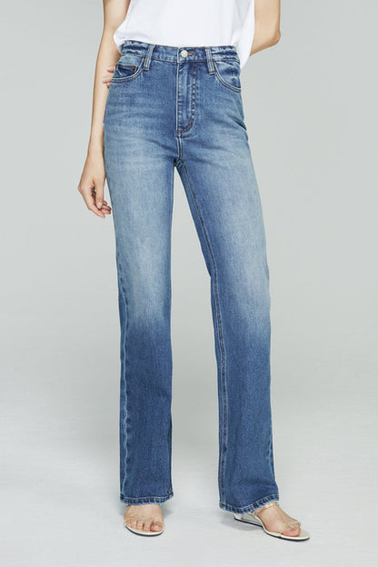 Hey Joanie Barbara High Rise Bootcut Jeans in Tiny Dancer view 7 - High-Waisted - Barbara High Rise Jeans (bottom)