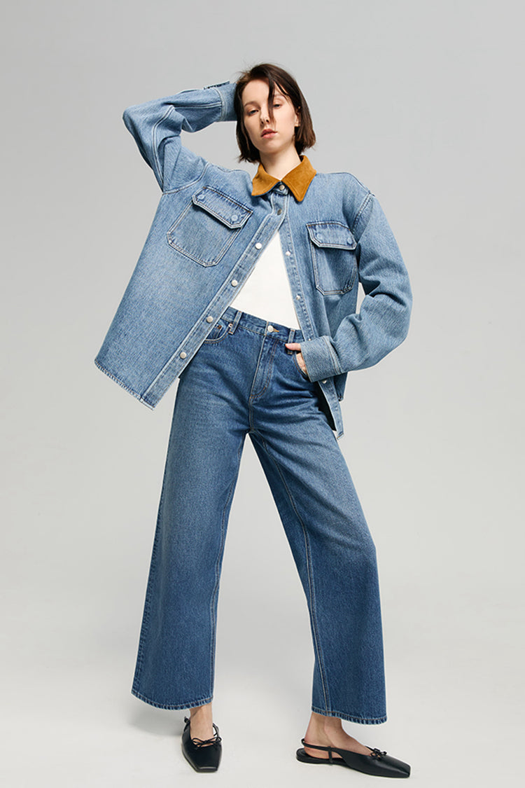 Hey Joanie California Sunset Denim Shirt in A Day In The Life view 2 (top)