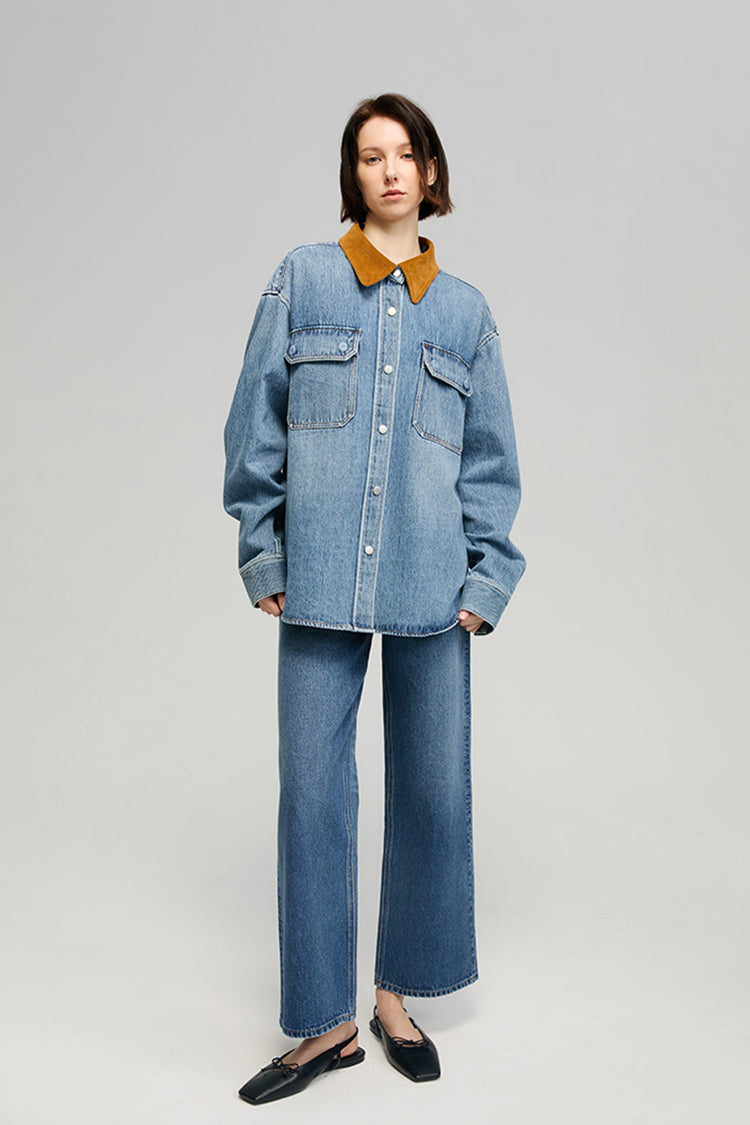 Hey Joanie California Sunset Denim Shirt in A Day In The Life view 4 (top)
