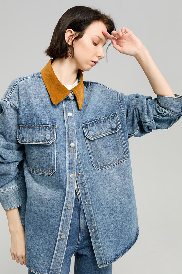 Hey Joanie California Sunset Denim Shirt view 6 (top)