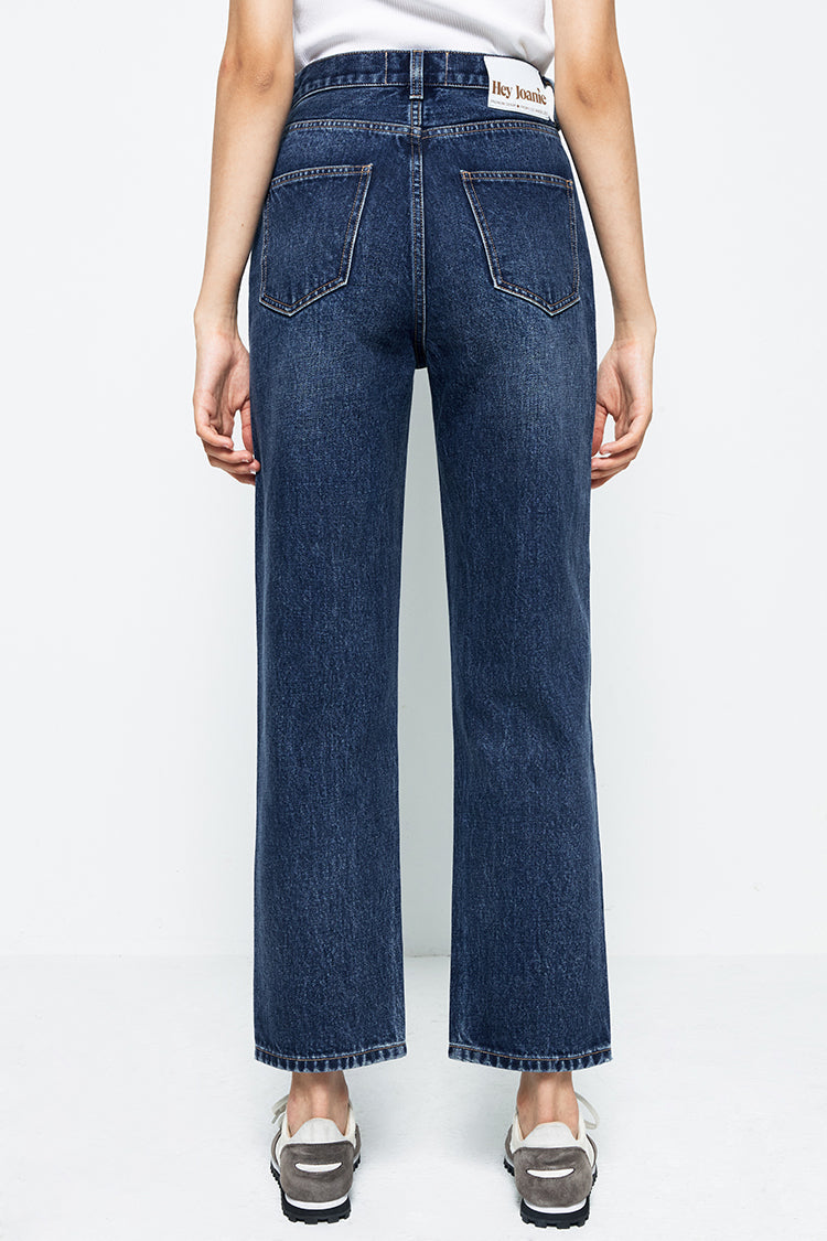 Hey Joanie Chelsea High Rise Straight Crop Jeans in Let's Stay Together view 7 - High-Waisted - Hey Joanie Jeans Review