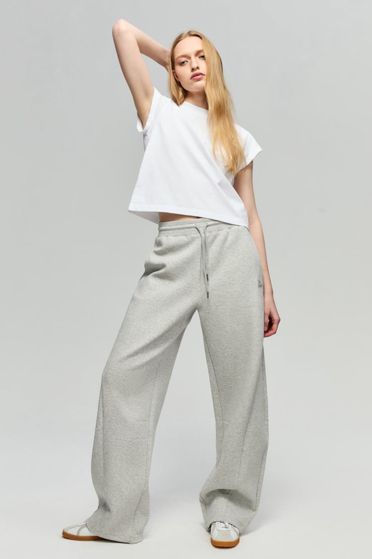 Hey Joanie Cloud Flow Sweatpants in Light Heather Grey view 2 (bottom)