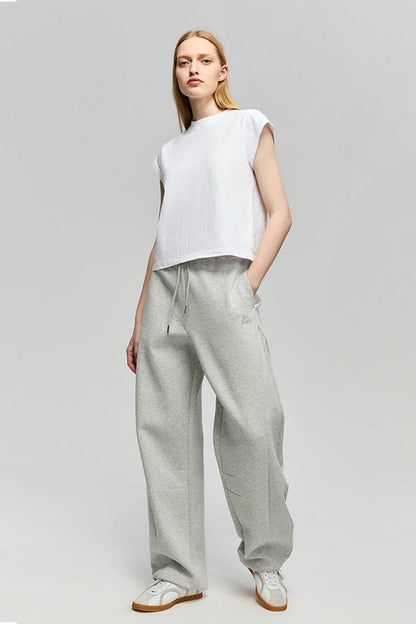 Hey Joanie Cloud Flow Sweatpants in Light Heather Grey view 3 (bottom)