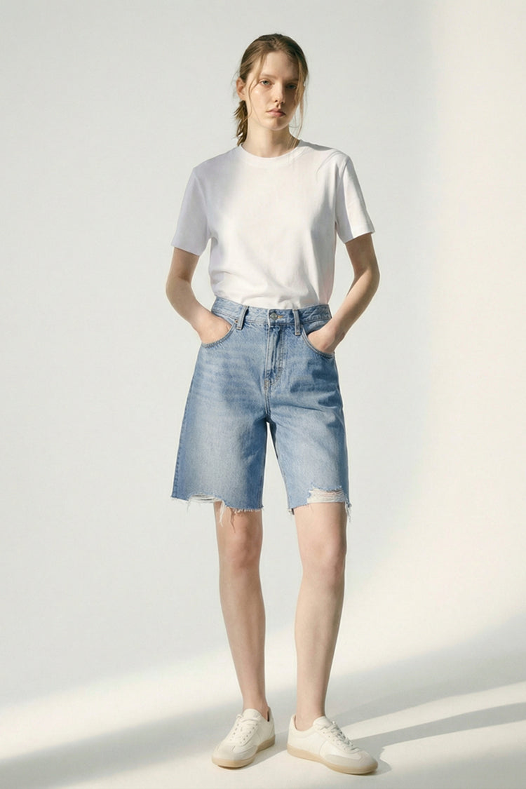 Hey Joanie Coastal Breeze 90's Bermuda Shorts in Good Vibrations view 11 (bottom)