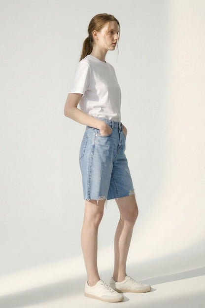 Hey Joanie Coastal Breeze 90's Bermuda Shorts in Good Vibrations view 14 (bottom)