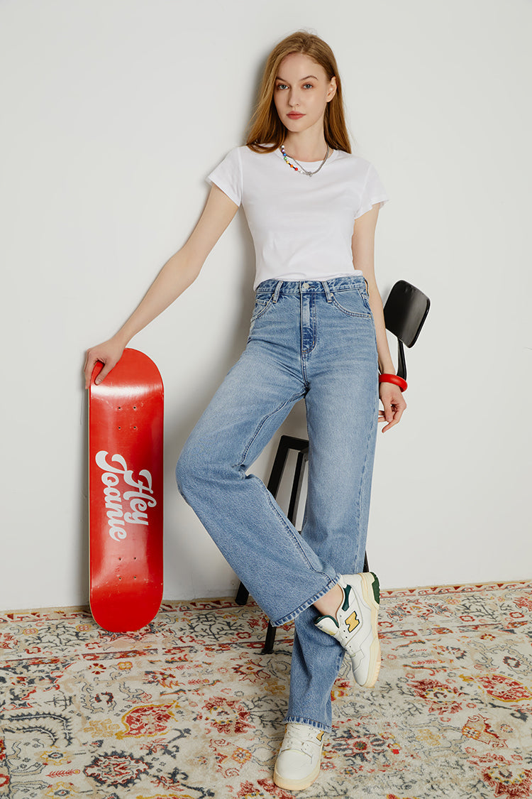 Hey Joanie Coney Island Whitefish High Rise Wide Jeans in Hey Jude view 22 - High-Waisted - Hey Joanie Jeans Review