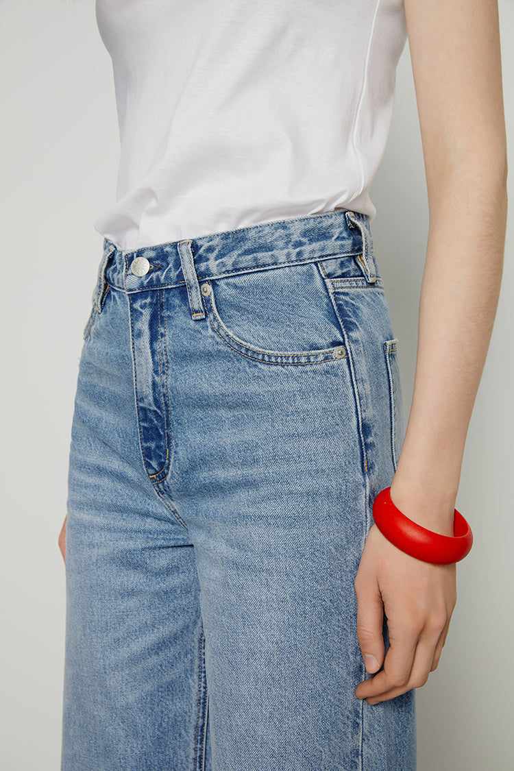 Hey Joanie Coney Island Whitefish High Rise Wide Jeans in Walking Slow view 29 - High-Waisted - Hey Joanie Jeans Review