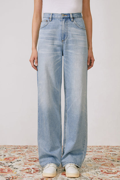Hey Joanie Coney Island Whitefish High Rise Wide Jeans in Walking Slow view 34 - High-Waisted - Hey Joanie Jeans Review