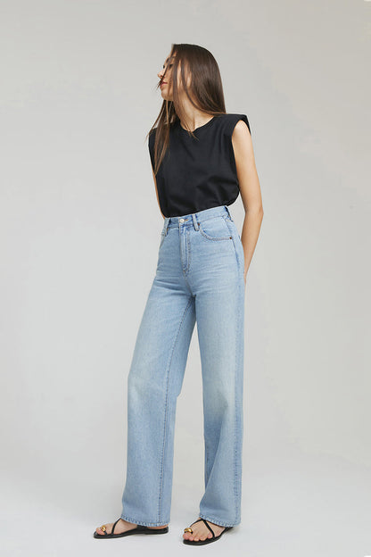 Hey Joanie Coney Island Whitefish High Rise Wide Jeans in Bye Bye Love view 4 - High-Waisted - Hey Joanie Jeans Review