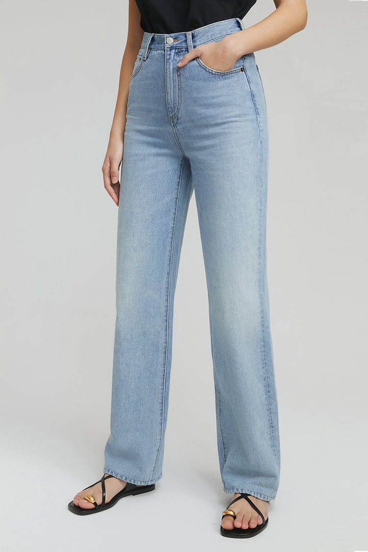 Hey Joanie Coney Island Whitefish High Rise Wide Jeans in Bye Bye Love view 6 - High-Waisted - Hey Joanie Jeans Review